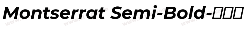 Montserrat Semi-Bold字体转换